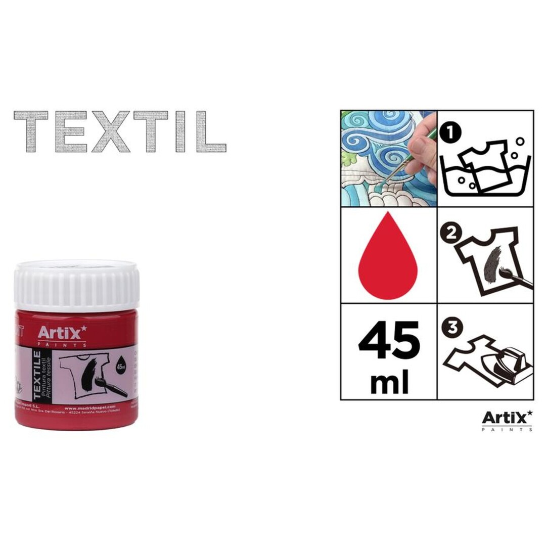CARMINE ALIZARINA 45 ml -TEXTILNÍ BARVA - karmínová