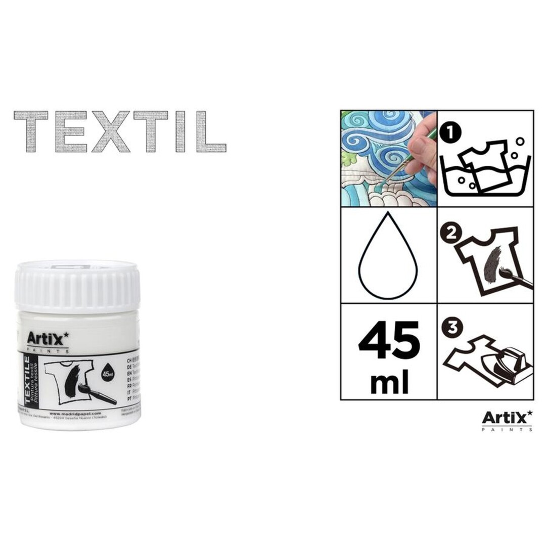 TITANUM WHITE 45 ml -TEXTILNÍ BARVA - titanová bílá
