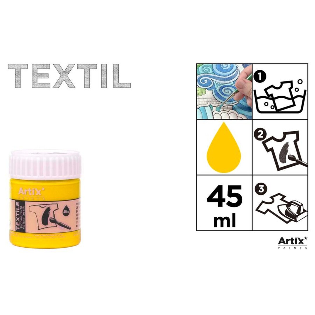 LEMON YELLOW 45 ml -TEXTILNÍ BARVA - citronová žlutá